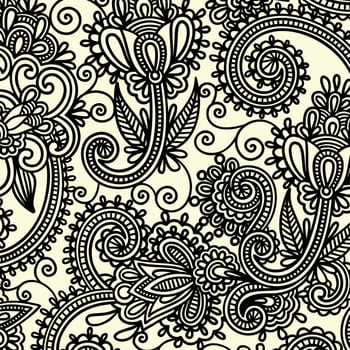 vintage background with classic floral ornament vector