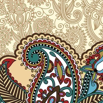 vintage background with classic floral ornament vector