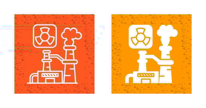 Nuclear Plant Vector Icon