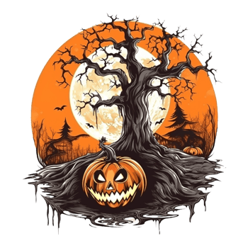 Halloween illustration element, png