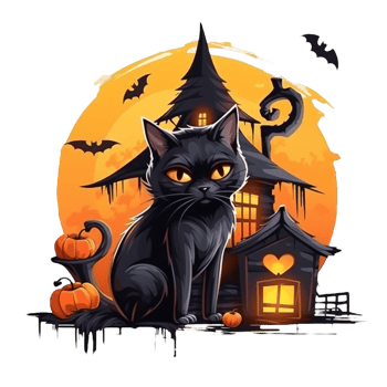 Halloween illustration element, png