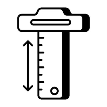 An icon design of vernier caliper vector