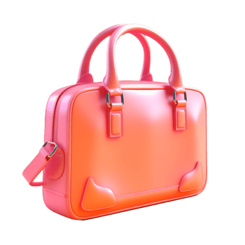 business bag in 3D style trending color palette with png
