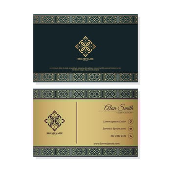 Luxury ornamental logos and business cards template vector