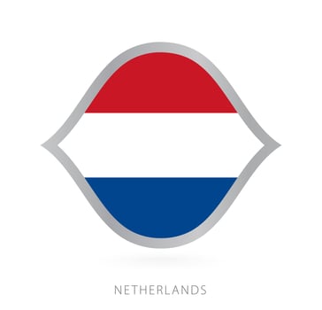 Netherlands national team flag in style for international basketball competitions. vector