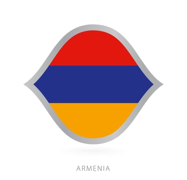 Armenia national team flag in style for international basketball competitions. vector