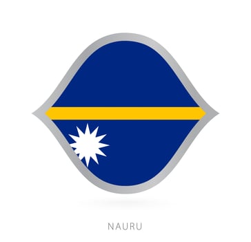 Nauru national team flag in style for international basketball competitions. vector