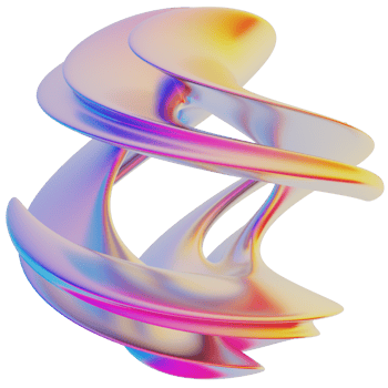 iridescence abstract shape 3D Illustration png