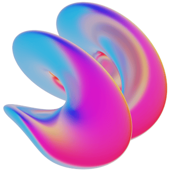 iridescence abstract shape 3D Illustration png