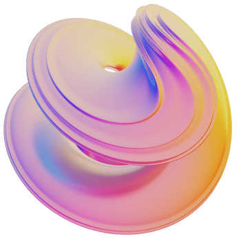iridescence abstract shape 3D Illustration png