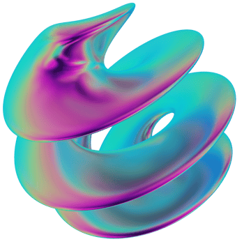 iridescence abstract shape 3D Illustration png