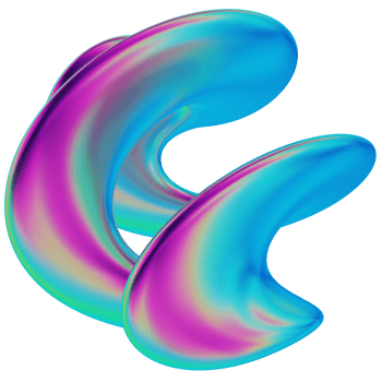 iridescence abstract shape 3D Illustration png