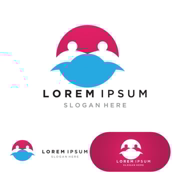 Adoption children logo and symbol health vector