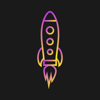 Marketing Rocket Vector Icon