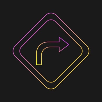 Right Turn Vector Icon