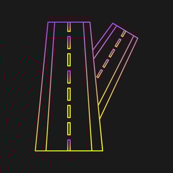 Linked Road Vector Icon