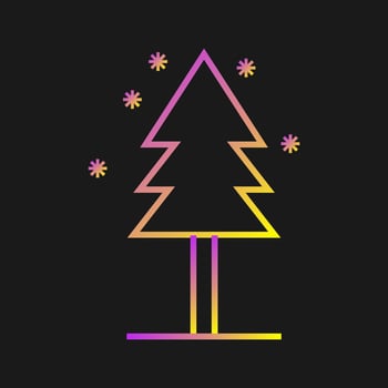 Tree in Snow Vector Icon