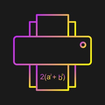Print Math Sheet Vector Icon