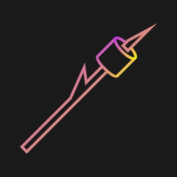 Roasted Marshmallow Vector Icon