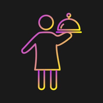 Man Serving Food Vector Icon
