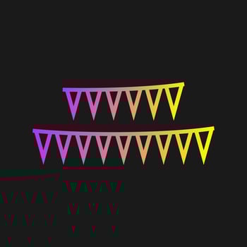 Celebration Flags Vector Icon