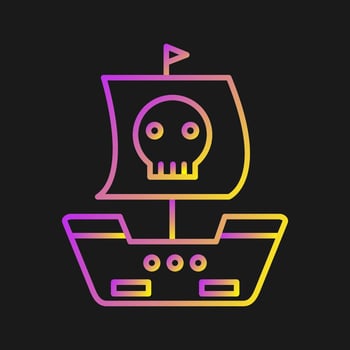 Pirate Ship Vector Icon