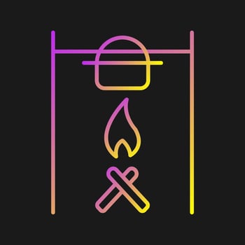 Camp Fire Vector Icon