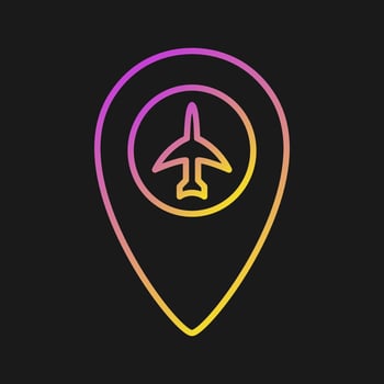 Airport Location Vector Icon