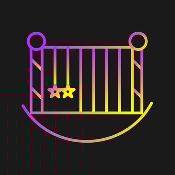 Baby Cot Vector Icon