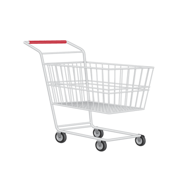 empty shopping cart side view for designing various shopping promotions png