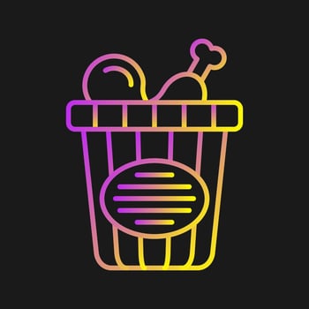 Chicken Bucket Vector Icon
