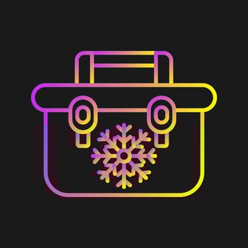 Portable Fridge Vector Icon