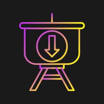 Downloading Presentation Vector Icon