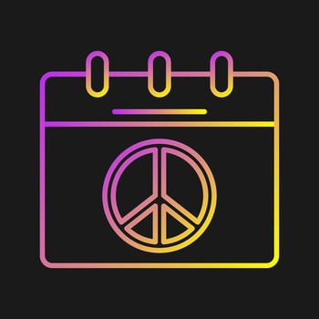 Peace Calendar Vector Icon