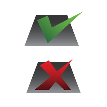 check mark design. vote icon, sign and symbol. vector