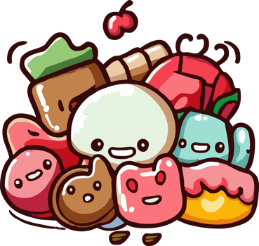 Cute foods png graphic clipart design