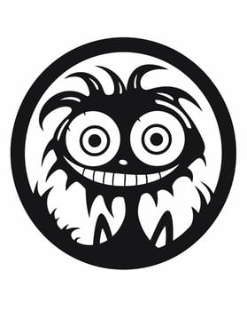 creepy creature smiling vector