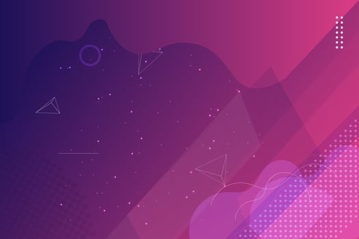Abstract wave lines pattern on pink and blue gradient background vector