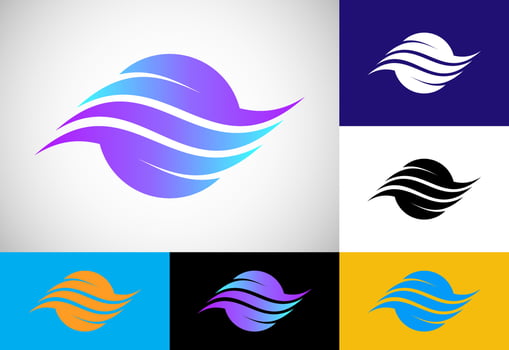 Air conditioner logo sign symbol. Hot and cold symbol vector