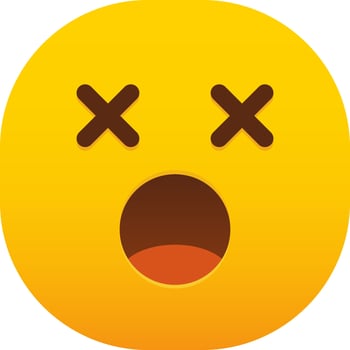 Face with Crossed Out Eyes emoticon face vector