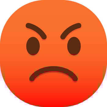 angry red face emoticon face vector
