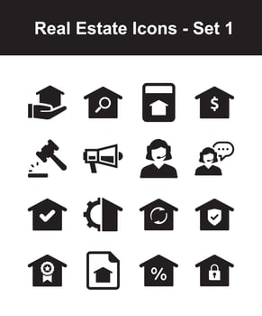 Real Estate Icons - Set 1 vector