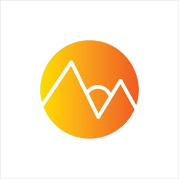 mountain in flat design style vector