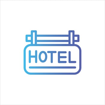 hotel in flat design style vector
