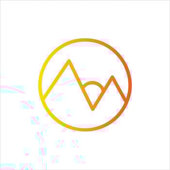 mountain in flat design style vector