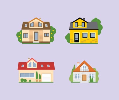 modern houses vector