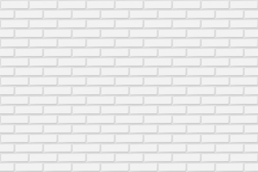 White seamless brick wall texture background vector