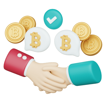Bitcoin Agreement 3d cryptocurrency investment icon png