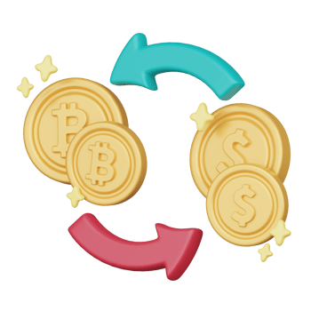 Bitcoin Exchange 3d cryptocurrency investment icon png