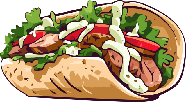 Gyros Pita Greek Traditional Food png